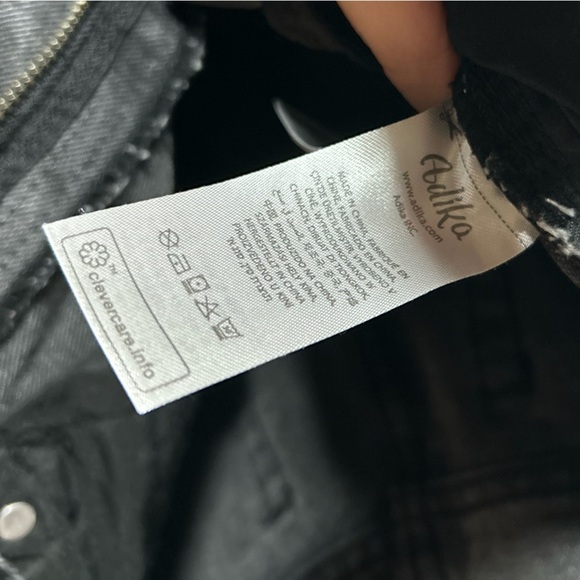 Adika Women’s Black Distressed Dark Gray Jeans Straight/Skinny Leg Size Medium - Picture 8 of 10